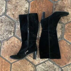 Blondo Black knee high suede boots zip up high heel waterproof fashion boots 11